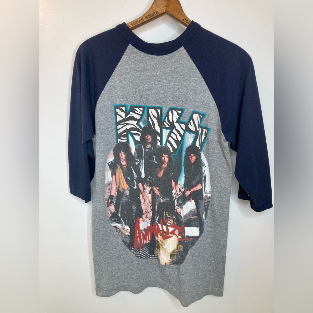 Vintage 1984 Kiss baseball tour tshirt